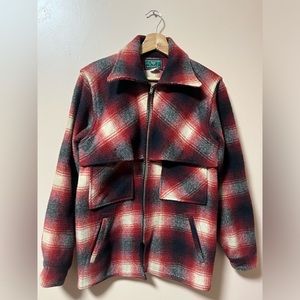 Vintage 60s wool chore coat jacket Black Bear